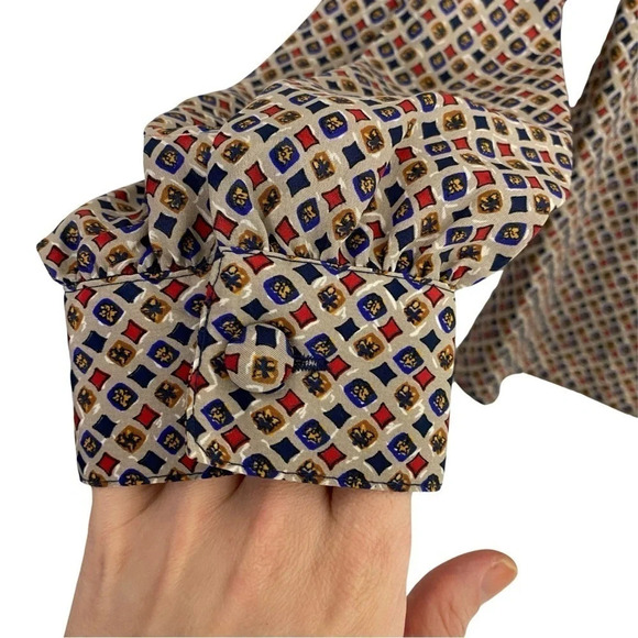 Vintage 80s 90s Button Down Shirt Blouse Womens Plus Size 1X 1XL Long Sleeve - Picture 8 of 13